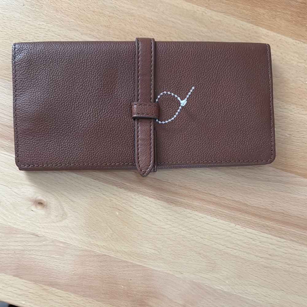 Fossil travel jewelry Leather pouch